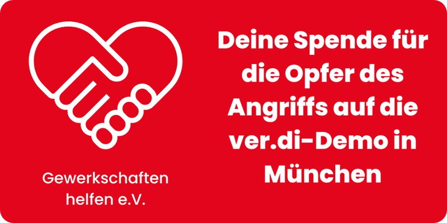 Gewerkschaften Helfen - Demo in Munchen